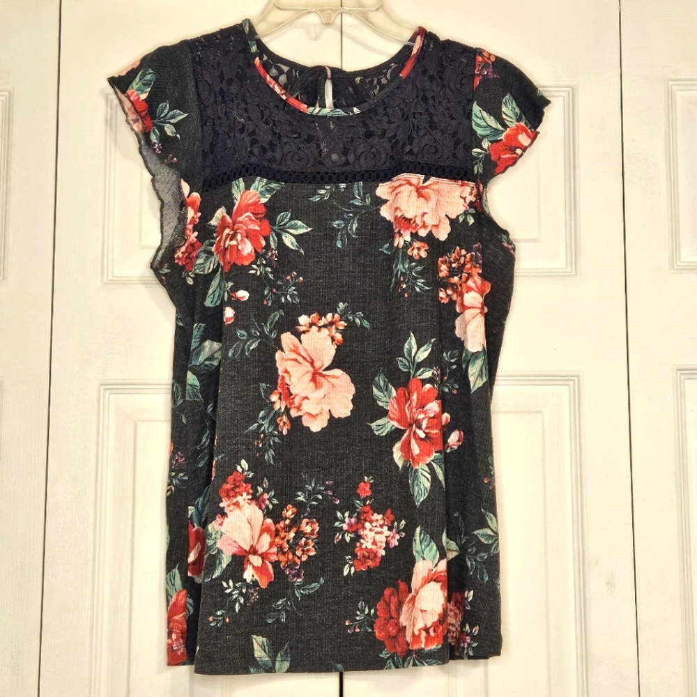 Multicolored Floral Tee
